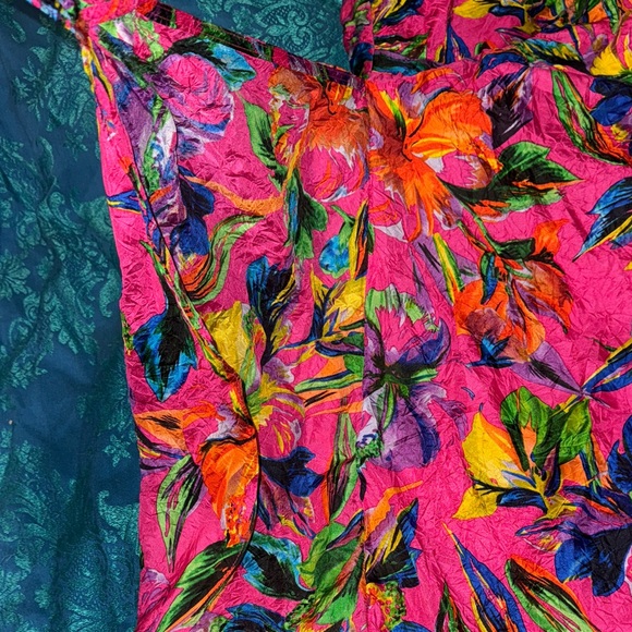 Beautiful Floral Summer Dress Vibrant S 80’s/90’s - Picture 5 of 9